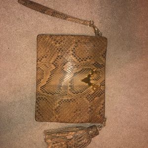 Taxidermy tassel clutch